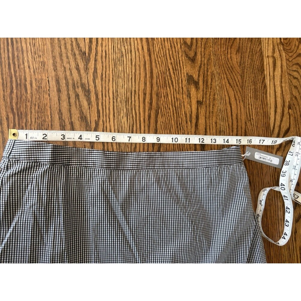Chelsea28 Nordstrom New Black White Gingham Ruffle Tiered Skirt Midi Size Medium - Picture 7 of 10